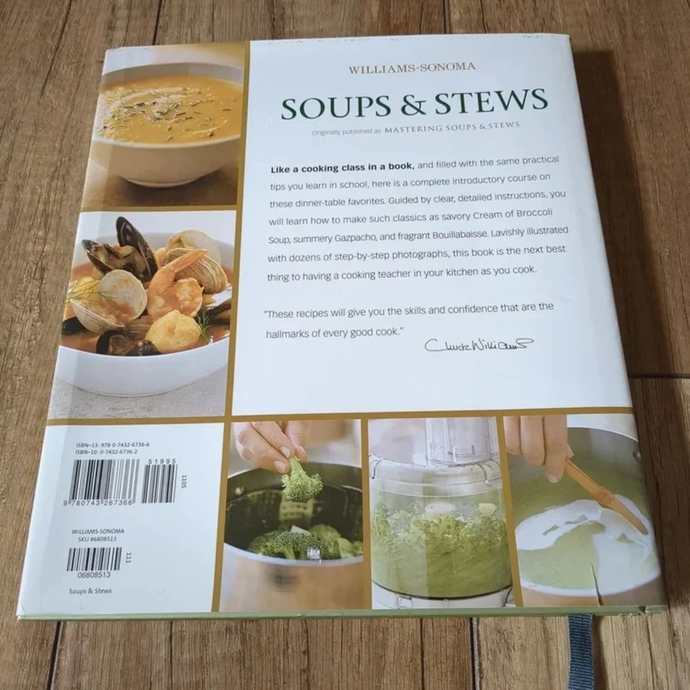 Hardcover Williams Sonoma Soups & Stews Book Cookbook